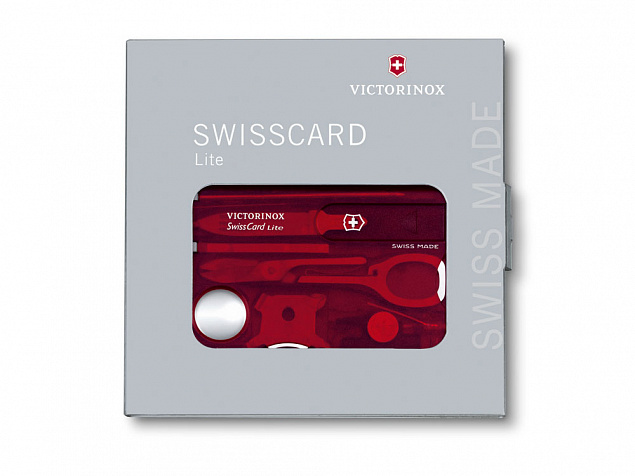Швейцарская карточка «SwissCard Lite», 13 функций с логотипом в Санкт-Петербурге заказать по выгодной цене в кибермаркете AvroraStore
