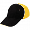 Бейсболка Unit Smart, черная со светло-желтым с логотипом в Санкт-Петербурге заказать по выгодной цене в кибермаркете AvroraStore
