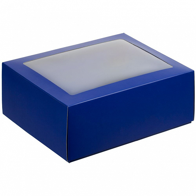 Коробка с окном InSight, синяя с логотипом в Санкт-Петербурге заказать по выгодной цене в кибермаркете AvroraStore