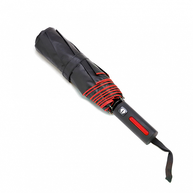 Автоматический противоштормовой складной зонт Sherp - Красный PP с логотипом в Санкт-Петербурге заказать по выгодной цене в кибермаркете AvroraStore