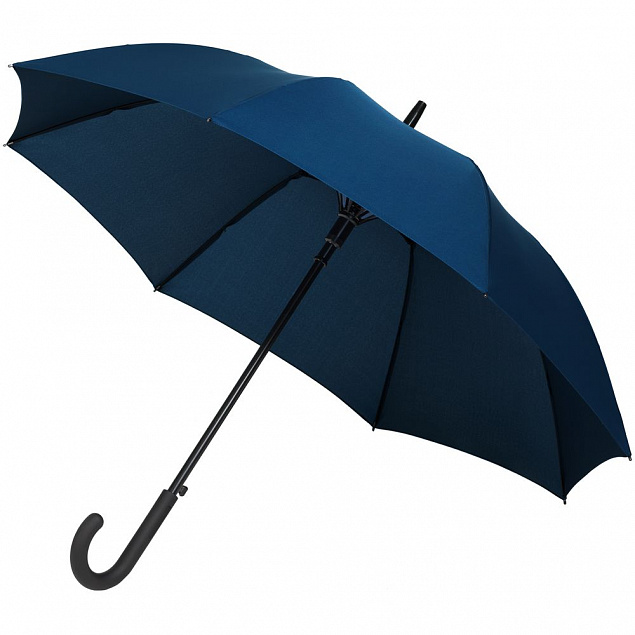 Зонт-трость Magic с проявляющимся цветочным рисунком, темно-синий с логотипом в Санкт-Петербурге заказать по выгодной цене в кибермаркете AvroraStore