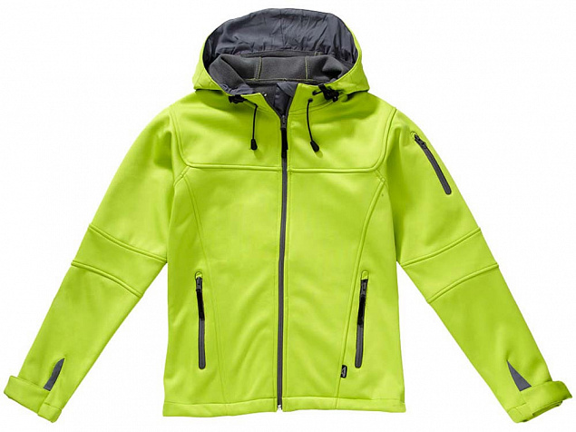 Куртка софтшел Match женская, св.зеленый/серый с логотипом в Санкт-Петербурге заказать по выгодной цене в кибермаркете AvroraStore