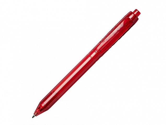 Ручка шариковая Vancouver, красный прозрачный с логотипом в Санкт-Петербурге заказать по выгодной цене в кибермаркете AvroraStore