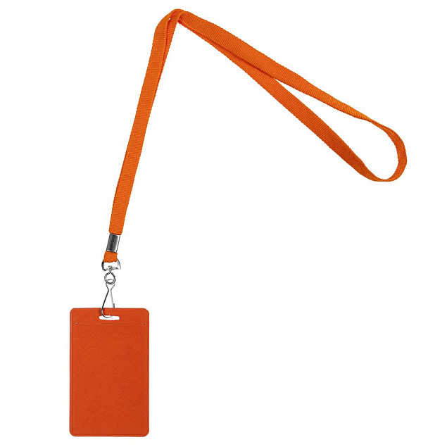 Лента с карабином Colorplan, оранжевая с логотипом в Санкт-Петербурге заказать по выгодной цене в кибермаркете AvroraStore