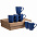 Набор кружек Good Morning c покрытием софт-тач, синий с логотипом в Санкт-Петербурге заказать по выгодной цене в кибермаркете AvroraStore