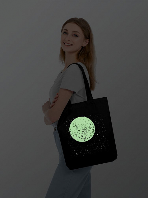 Холщовая сумка «Что вечно под Луной» с люминесцентным принтом с логотипом в Санкт-Петербурге заказать по выгодной цене в кибермаркете AvroraStore