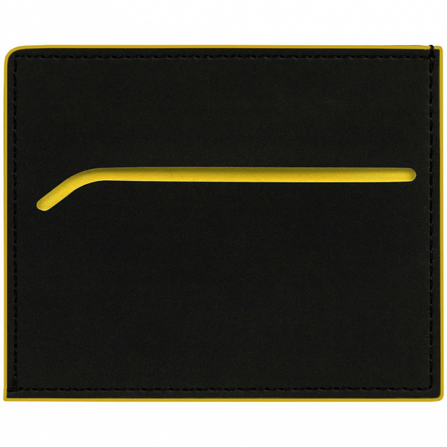 Картхолдер Multimo, черный с желтым с логотипом в Санкт-Петербурге заказать по выгодной цене в кибермаркете AvroraStore