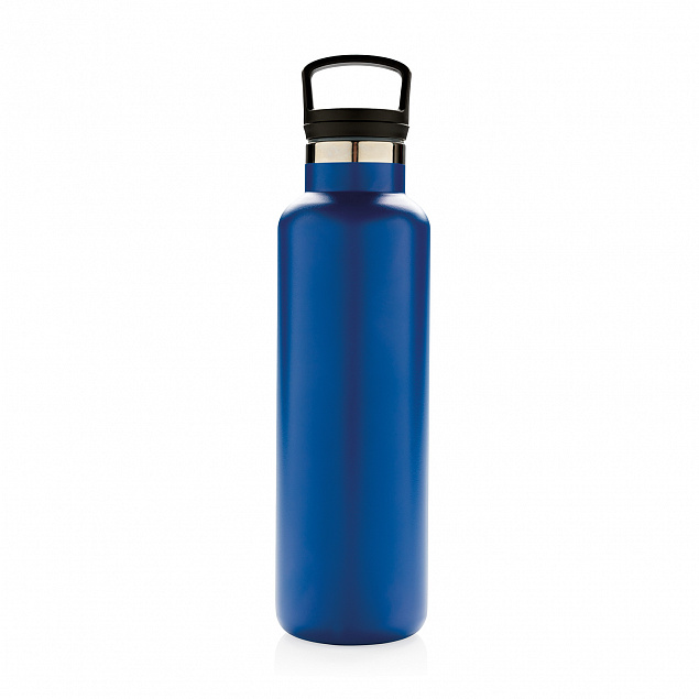 Герметичная вакуумная бутылка, синяя с логотипом в Санкт-Петербурге заказать по выгодной цене в кибермаркете AvroraStore