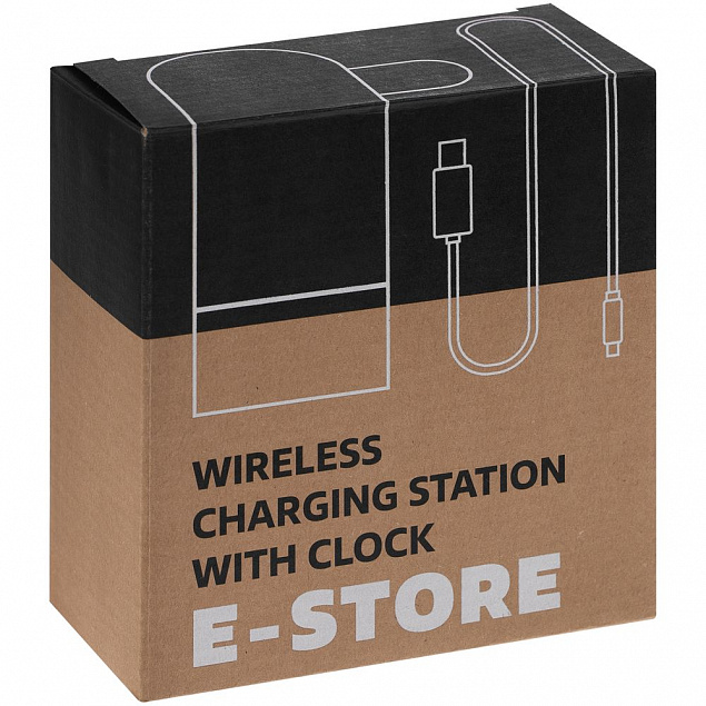 Зарядная станция c часами E-Store для смартфона, часов и наушников, черная с логотипом в Санкт-Петербурге заказать по выгодной цене в кибермаркете AvroraStore