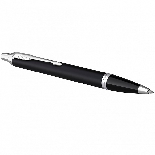 Ручка шариковая Parker IM Essential Muted Black CT, черная с логотипом в Санкт-Петербурге заказать по выгодной цене в кибермаркете AvroraStore