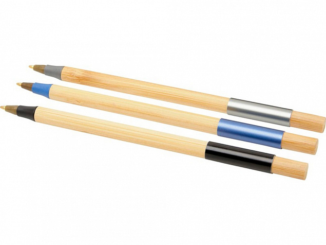 Kerf Комплект из трех бамбуковых ручек, натуральный с логотипом в Санкт-Петербурге заказать по выгодной цене в кибермаркете AvroraStore