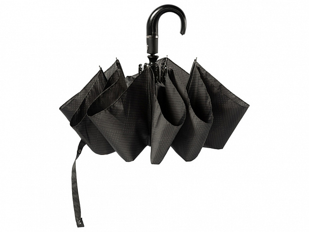 Складной зонт Horton Black с логотипом в Санкт-Петербурге заказать по выгодной цене в кибермаркете AvroraStore
