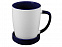 Кружка с универсальной подставкой Мак-Кинни  320мл, белый/синий с логотипом в Санкт-Петербурге заказать по выгодной цене в кибермаркете AvroraStore