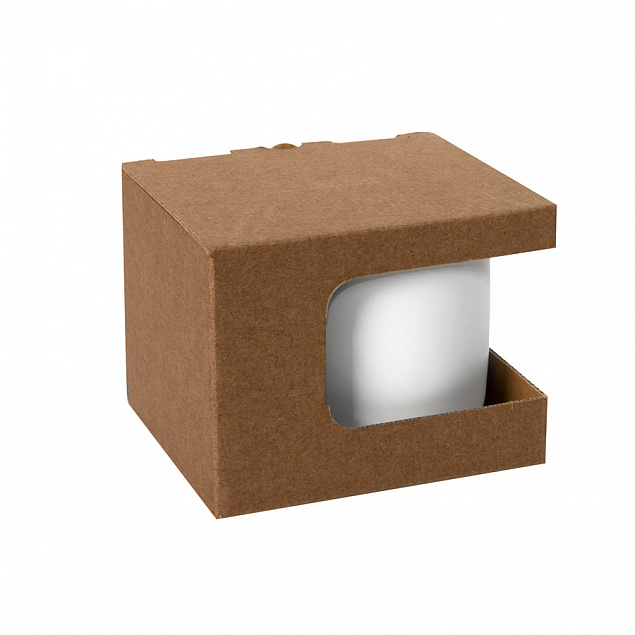 Коробка для кружек 23504, 26701, размер 12,3х10,0х9,2 см, микрогофрокартон, коричневый с логотипом в Санкт-Петербурге заказать по выгодной цене в кибермаркете AvroraStore