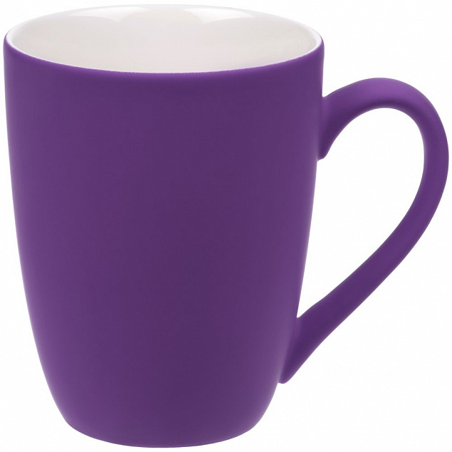 Кружка Good Morning с покрытием софт-тач, фиолетовая с логотипом в Санкт-Петербурге заказать по выгодной цене в кибермаркете AvroraStore