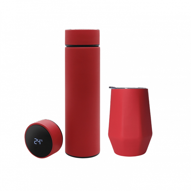 Набор Hot Box E софт-тач EDGE CO12s grey (красный) с логотипом в Санкт-Петербурге заказать по выгодной цене в кибермаркете AvroraStore