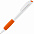 Ручка шариковая Grip, белая с красным с логотипом в Санкт-Петербурге заказать по выгодной цене в кибермаркете AvroraStore