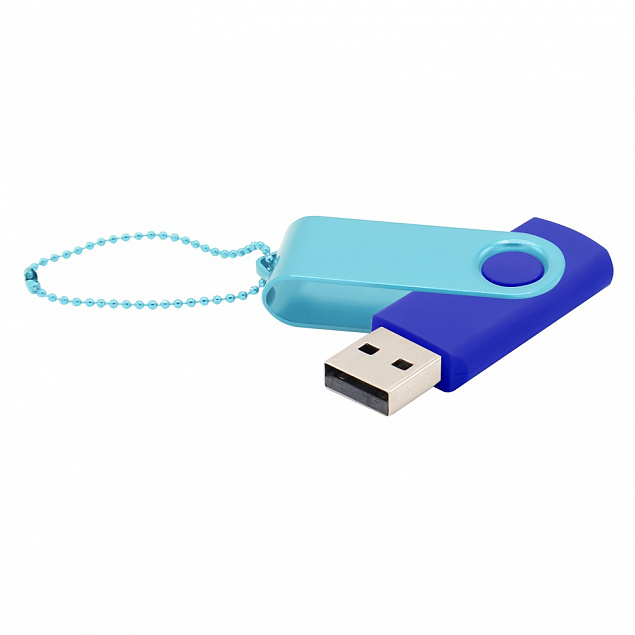 Флешка Designer To Go 2.0 USB 16Gb, синий/бирюзовый с логотипом в Санкт-Петербурге заказать по выгодной цене в кибермаркете AvroraStore