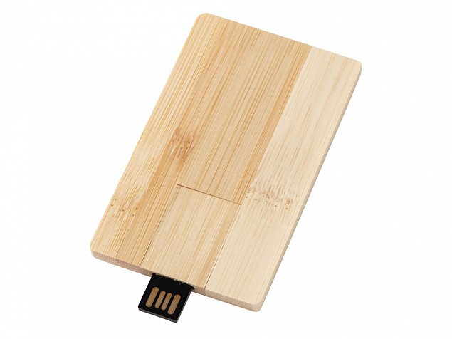 USB 2.0- флешка на 32 Гб «Bamboo Card» с логотипом в Санкт-Петербурге заказать по выгодной цене в кибермаркете AvroraStore