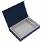 Коробка Silk с ложементом под ежедневник и ручку, синяя с логотипом в Санкт-Петербурге заказать по выгодной цене в кибермаркете AvroraStore