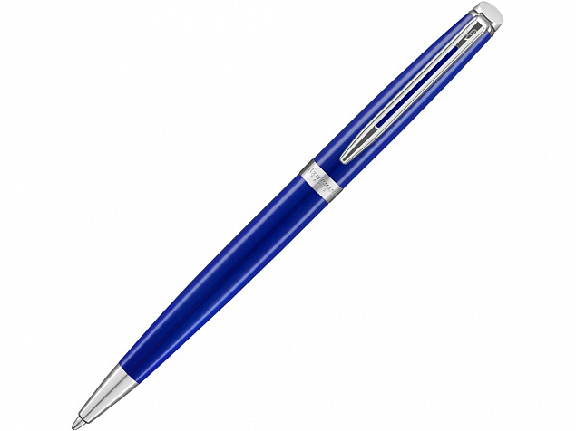 Ручка шариковая Waterman Hemisphere Bright Blue CT M, синий/серебристый с логотипом в Санкт-Петербурге заказать по выгодной цене в кибермаркете AvroraStore