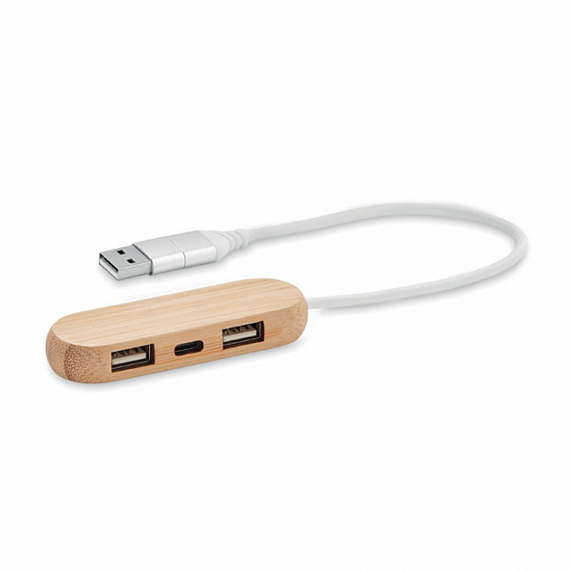 3-портовый USB-концентратор с д с логотипом в Санкт-Петербурге заказать по выгодной цене в кибермаркете AvroraStore