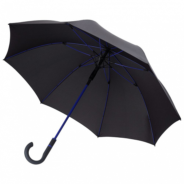 Зонт-трость Color Style, синий с логотипом в Санкт-Петербурге заказать по выгодной цене в кибермаркете AvroraStore