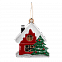 Ёлочная игрушка Домик (красный) с логотипом в Санкт-Петербурге заказать по выгодной цене в кибермаркете AvroraStore