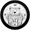 Часы настенные Bear, черные с логотипом в Санкт-Петербурге заказать по выгодной цене в кибермаркете AvroraStore