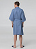 Халат вафельный мужской Boho Kimono, синий с логотипом в Санкт-Петербурге заказать по выгодной цене в кибермаркете AvroraStore