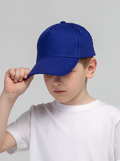 Бейсболка детская Standard Kids, синяя с логотипом в Санкт-Петербурге заказать по выгодной цене в кибермаркете AvroraStore