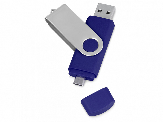 USB/micro USB-флешка на 16 Гб «Квебек OTG» с логотипом в Санкт-Петербурге заказать по выгодной цене в кибермаркете AvroraStore