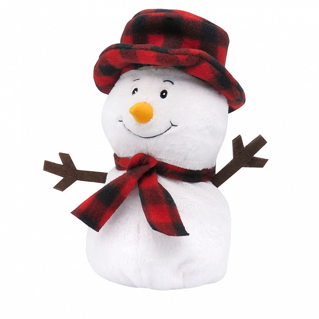 Мягкая игрушка Снеговик в шляпке с логотипом в Санкт-Петербурге заказать по выгодной цене в кибермаркете AvroraStore