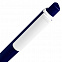 Ручка шариковая Pigra P02 Mat, темно-синяя с белым с логотипом в Санкт-Петербурге заказать по выгодной цене в кибермаркете AvroraStore