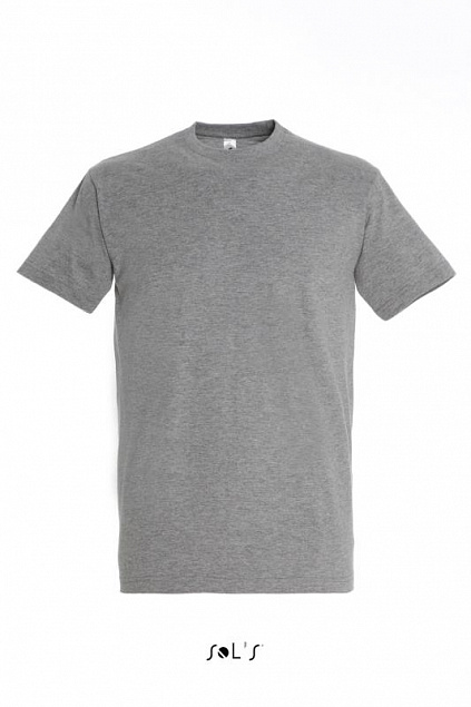 Фуфайка (футболка) IMPERIAL мужская,Серый меланж 3XL с логотипом в Санкт-Петербурге заказать по выгодной цене в кибермаркете AvroraStore
