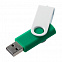 Флешка Twist Color, зеленая с белым, 16 Гб с логотипом в Санкт-Петербурге заказать по выгодной цене в кибермаркете AvroraStore