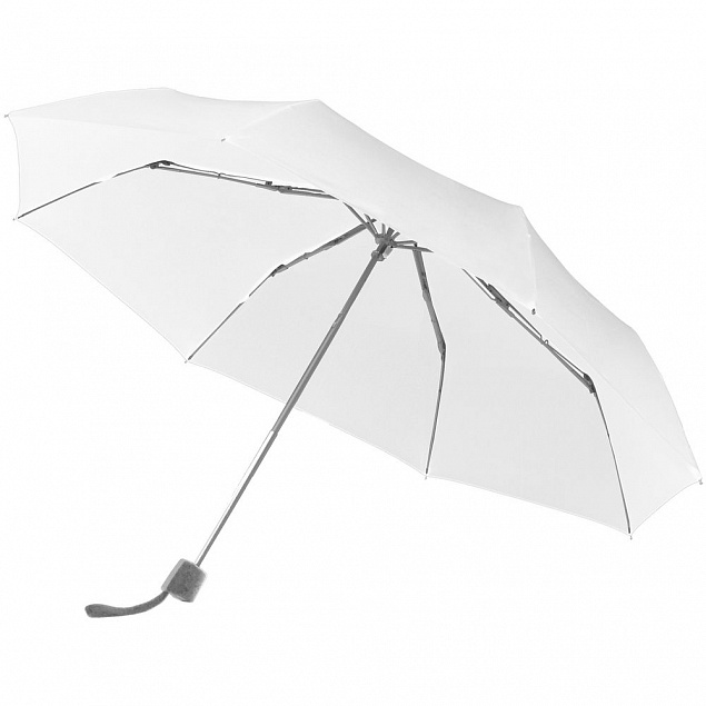 Зонт складной Fiber Alu Light, белый с логотипом в Санкт-Петербурге заказать по выгодной цене в кибермаркете AvroraStore