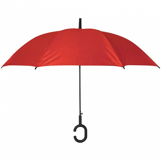 Зонт-трость Charme, красный с логотипом в Санкт-Петербурге заказать по выгодной цене в кибермаркете AvroraStore