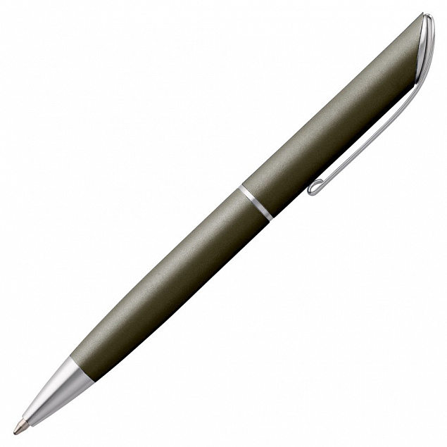 Ручка шариковая Glide, темно-серая с логотипом в Санкт-Петербурге заказать по выгодной цене в кибермаркете AvroraStore