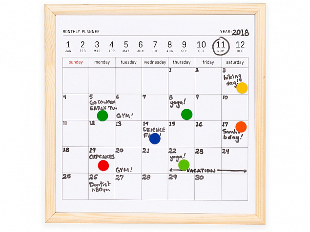 Календарь для заметок с маркером Whiteboard calendar с логотипом в Санкт-Петербурге заказать по выгодной цене в кибермаркете AvroraStore