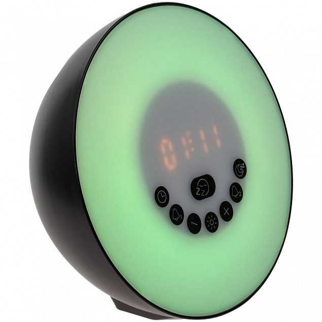 Лампа-колонка dreamTime для пробуждения светом и музыкой, черная с логотипом в Санкт-Петербурге заказать по выгодной цене в кибермаркете AvroraStore