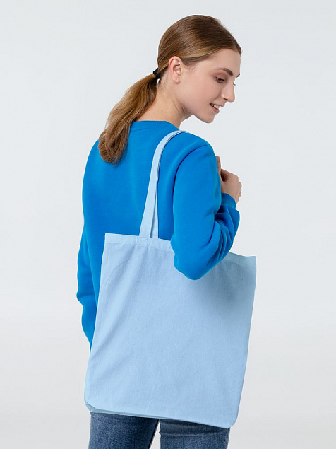 Холщовая сумка Avoska, голубая с логотипом в Санкт-Петербурге заказать по выгодной цене в кибермаркете AvroraStore