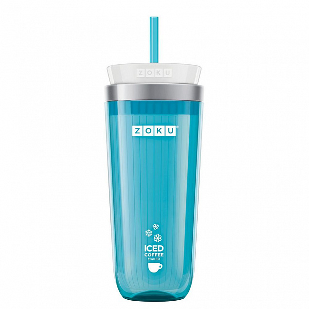 Стакан для охлаждения напитков Iced Coffee Maker, голубой с логотипом в Санкт-Петербурге заказать по выгодной цене в кибермаркете AvroraStore