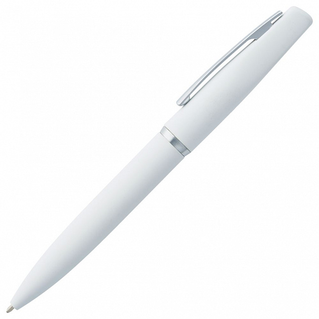 Ручка шариковая Bolt Soft Touch, белая с логотипом в Санкт-Петербурге заказать по выгодной цене в кибермаркете AvroraStore
