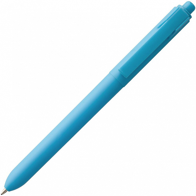 Ручка шариковая Hint, голубая с логотипом в Санкт-Петербурге заказать по выгодной цене в кибермаркете AvroraStore