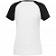 Футболка женская T-bolka Bicolor Lady, белая с черным с логотипом в Санкт-Петербурге заказать по выгодной цене в кибермаркете AvroraStore