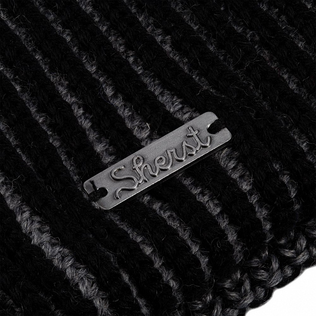 Шапка Nobilis, черная с серым меланжем с логотипом в Санкт-Петербурге заказать по выгодной цене в кибермаркете AvroraStore