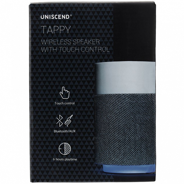 Беспроводная колонка Uniscend Tappy, черная с логотипом в Санкт-Петербурге заказать по выгодной цене в кибермаркете AvroraStore