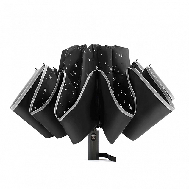 Автоматический противоштормовой складной зонт-наоборот Flash reverse с логотипом в Санкт-Петербурге заказать по выгодной цене в кибермаркете AvroraStore