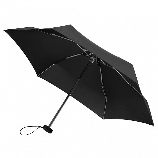 Зонт складной Five, черный с логотипом в Санкт-Петербурге заказать по выгодной цене в кибермаркете AvroraStore